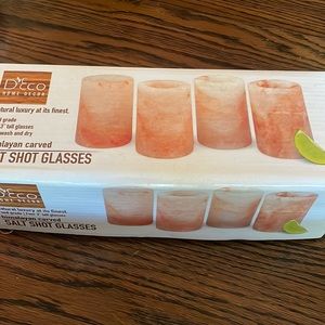 Carved Himalayan Salt Shot Glasses